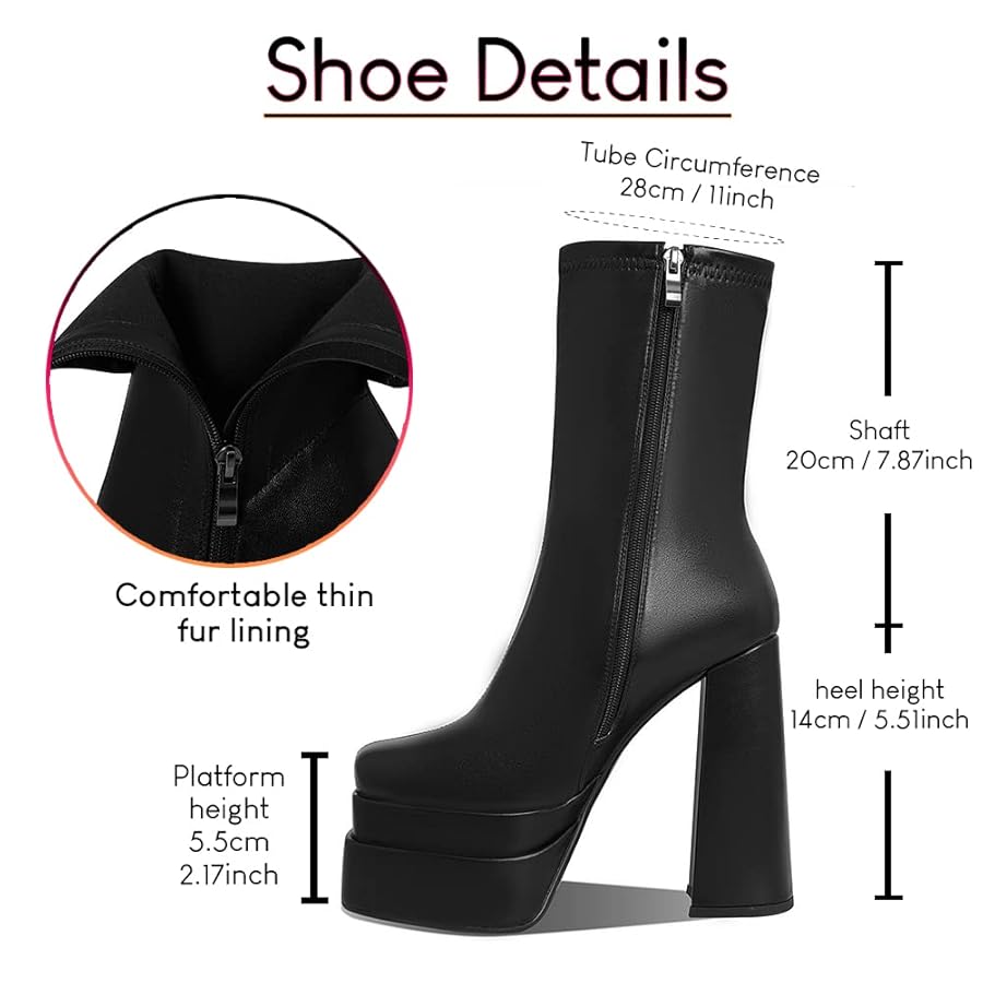神代 WHAT WE WANT WWW_GOALSTAND_TYPE2 GENSHUO Women's Platform Chunky Heel Pumps - 4 Inches Closed